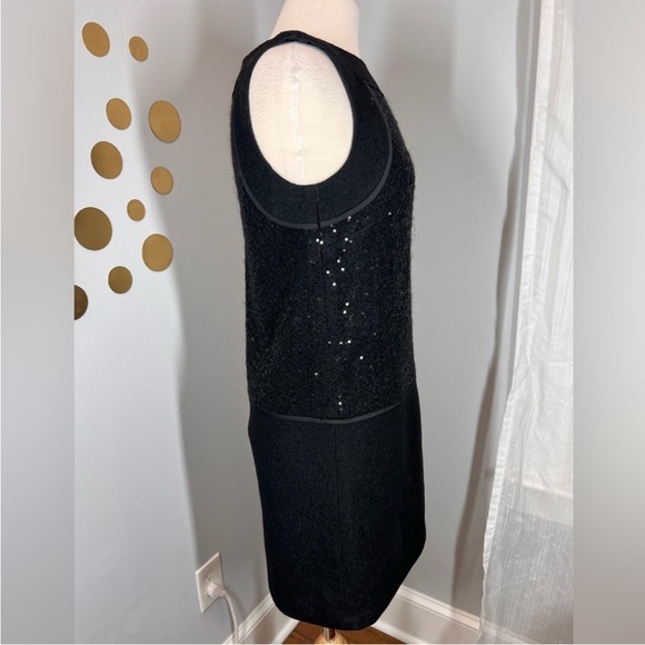 EUC Loft Wool Blend Sequin Shift Dress - Picture 6 of 9
